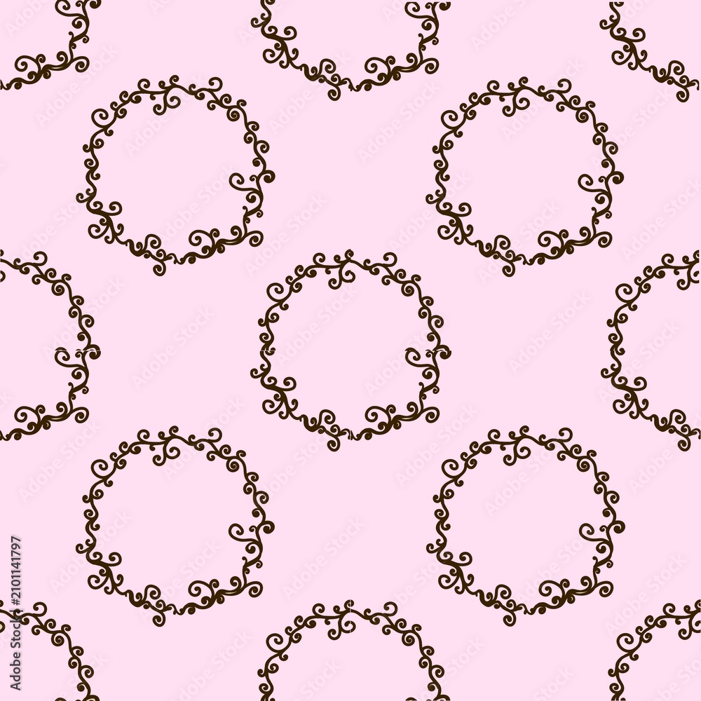 Fototapeta premium flower crown seamless pattern
