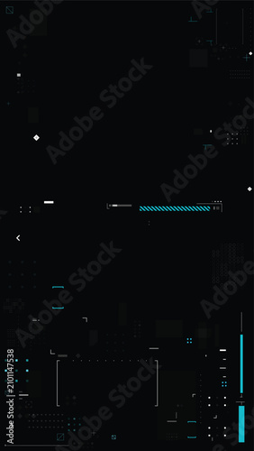 Vertical Cyber futuristic style video overlay template 0003