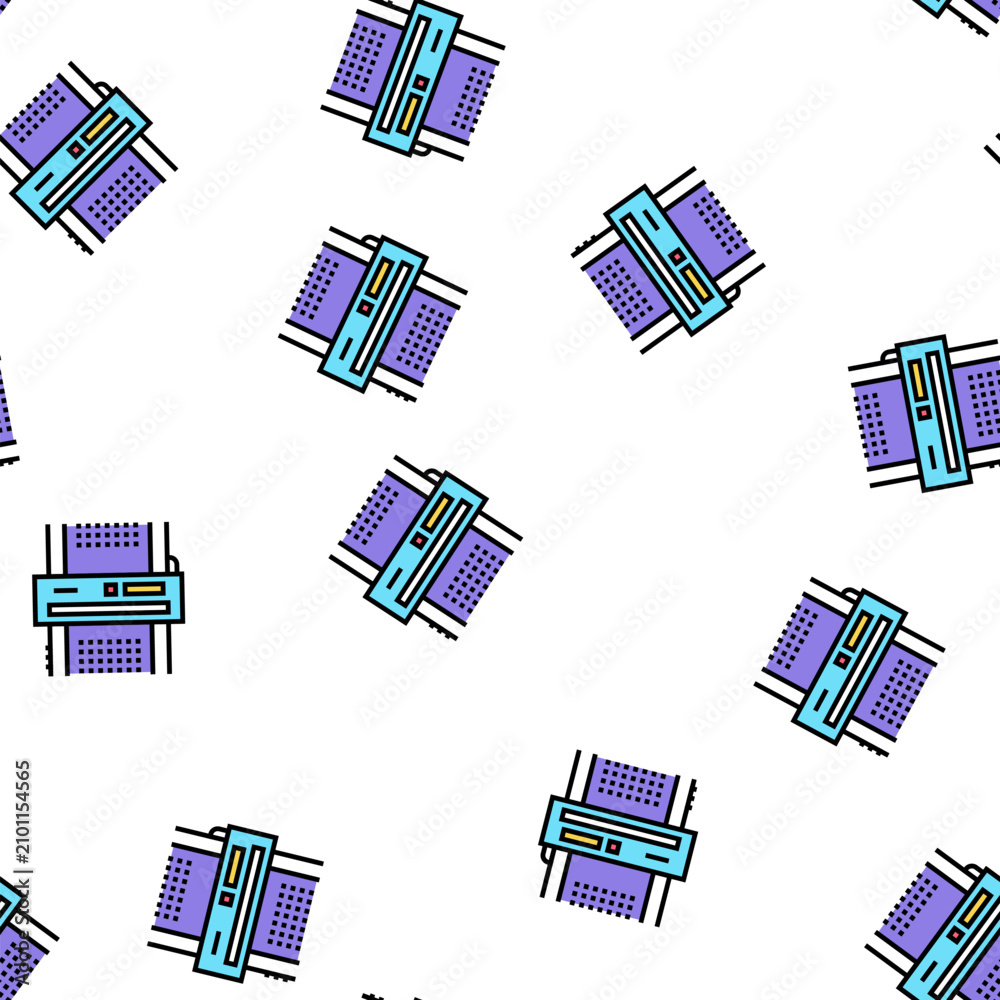 Fototapeta premium medical manufacture factory equipment vector seamless pattern medical manufacture factory equipment sign illustration