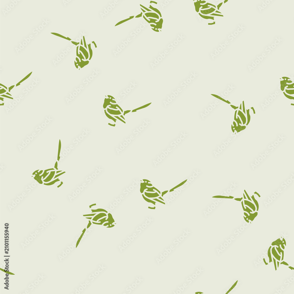 Fototapeta premium splendid fairywren bird exotic vector glyph seamless pattern splendid fairywren bird exotic sign illustration