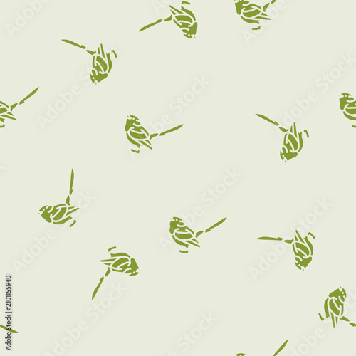 Foto splendid fairywren bird exotic vector glyph seamless pattern splendid fairywren