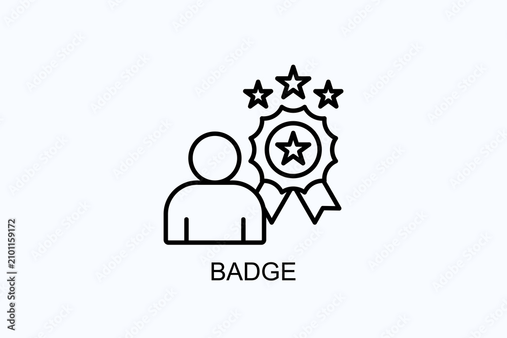 Fototapeta premium Badge Icon Or Logo Isolated Illustration
