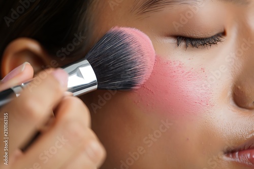 Person using digital thermometer on forehead