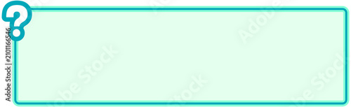 Teal Slim Question Mark Frame