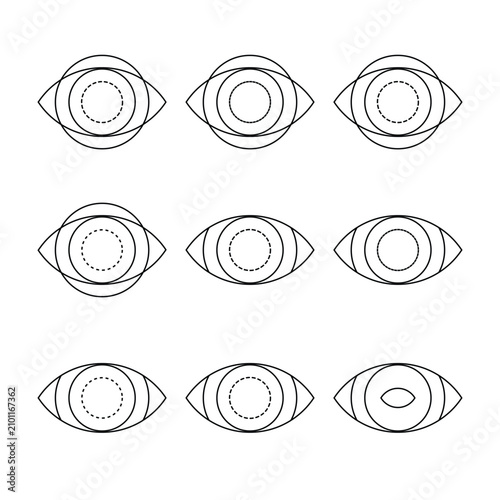 Minimal Geometric Eye Outline Collection