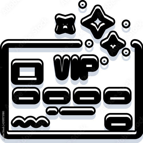 Fotografía Vip card symbolizing exclusive premium membership and loyalty, granting special