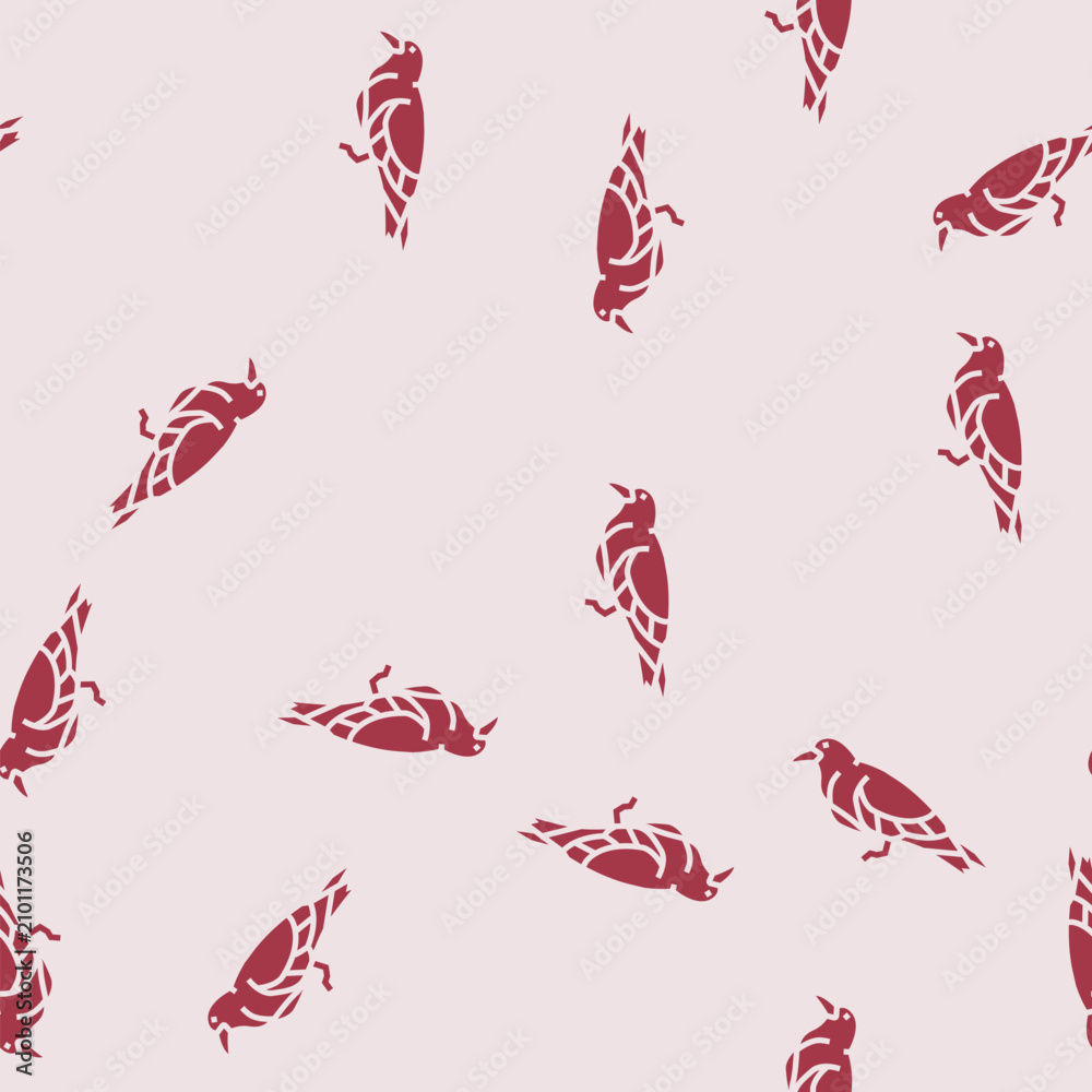 Fototapeta premium inca tern bird exotic vector glyph seamless pattern inca tern bird exotic sign illustration