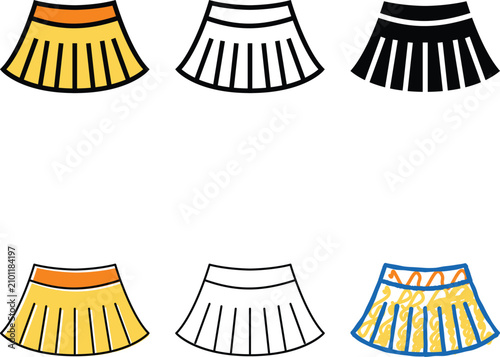 Konstfotografi miniskirt variants color icon vector