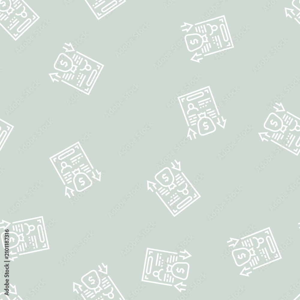 Obraz premium investment visa vector line seamless pattern investment visa sign illustration
