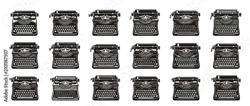 Foto Vintage Typewriters Collection Pattern