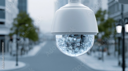 Smart cctv camera with integrated circuitry