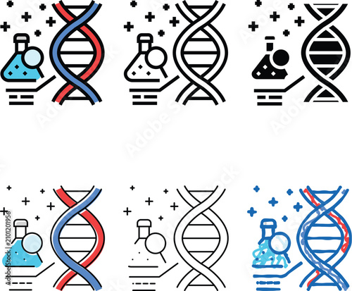 Tablou pe pânză genetic testing edition cancer treatment color icon vector