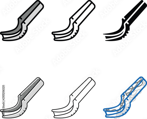 Canvastavla watermelon slicer color icon vector