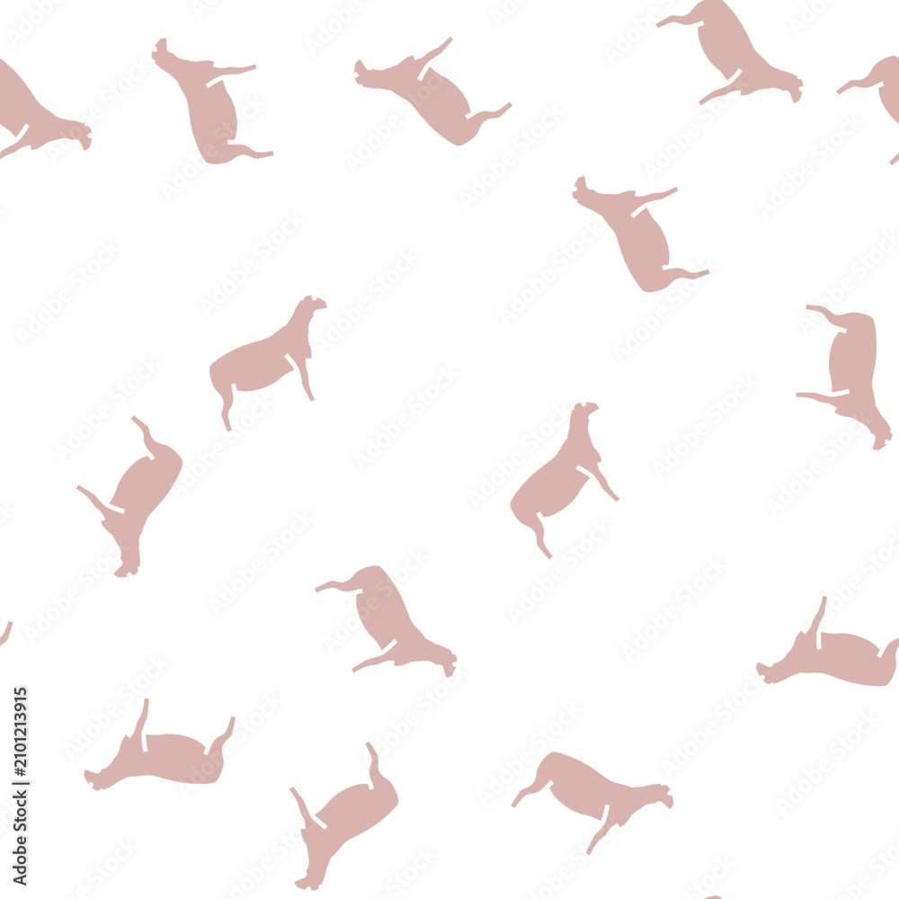 Obraz premium dorper sheep vector glyph seamless pattern dorper sheep sign illustration