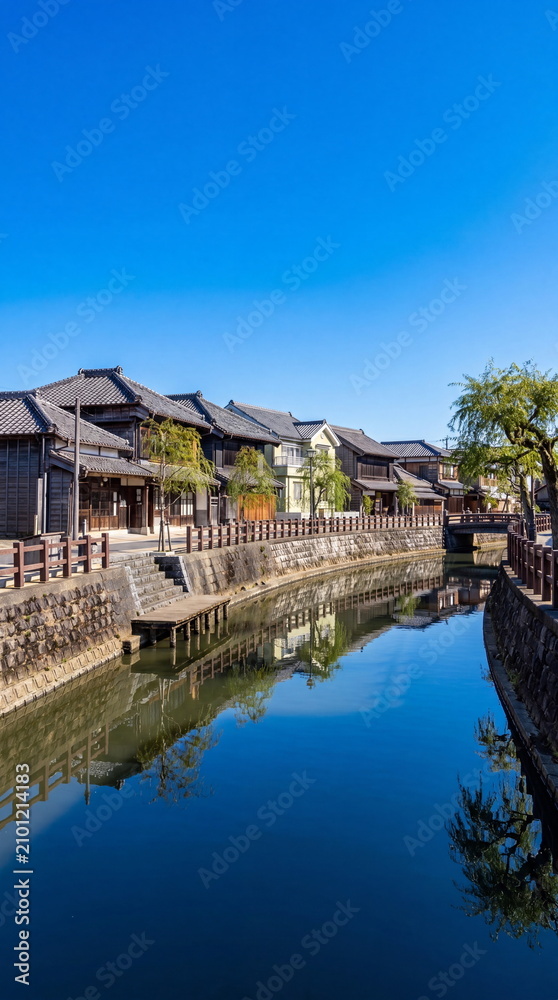 Fototapeta premium Historic Canal of Sawara Old Town, Chiba