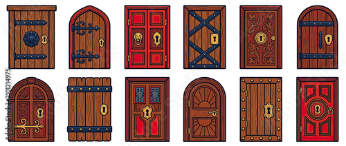 Collection of Antique Wooden Doors
