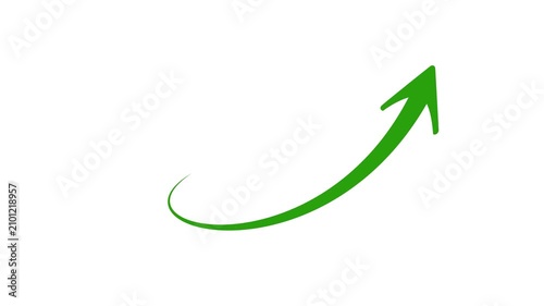 green arrow graph chart moving up . swipe arrow animation.