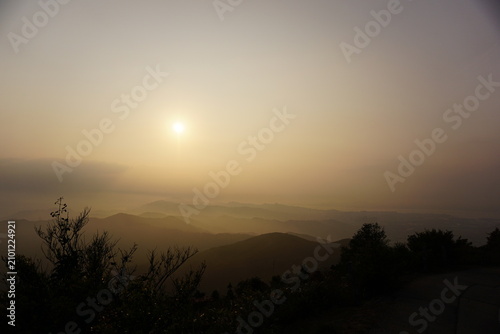 sunrise in the mountains