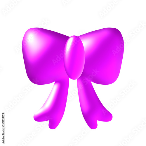 ぷっくりしたピンクのリボンアイコン