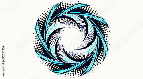 abstract blue swirl design