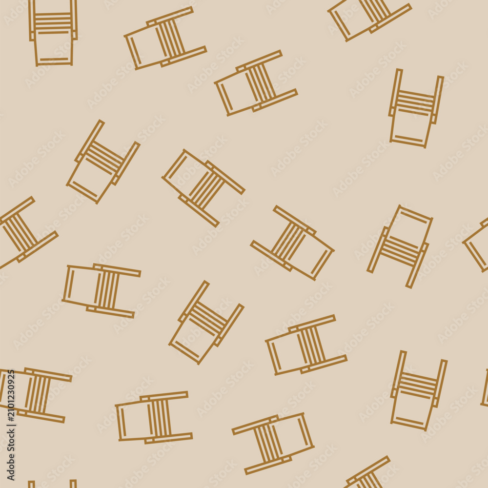 Obraz premium patio chair outdoor furniture vector line seamless pattern patio chair outdoor furniture sign illustration