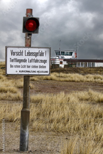 Ampel am Flugplatz Düne (Helgoland)
