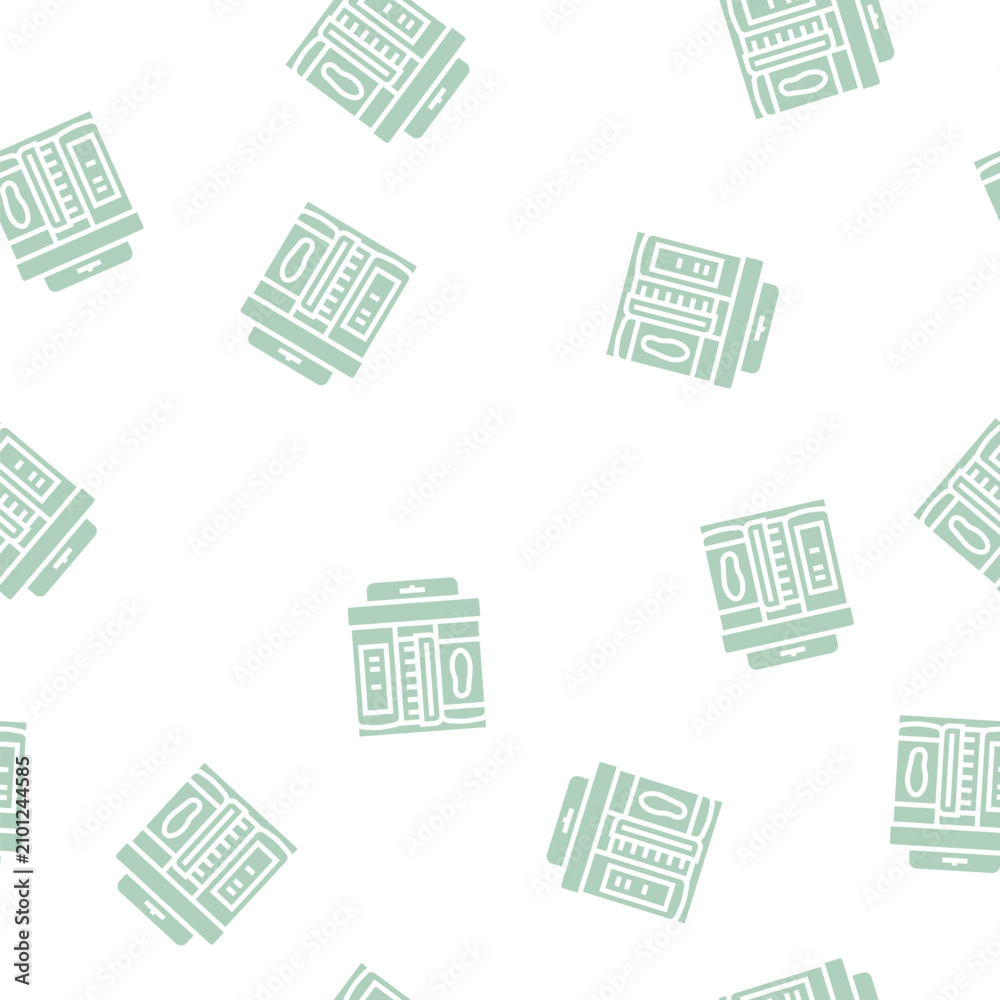 Fototapeta premium cleaning shoe care kit vector glyph seamless pattern cleaning shoe care kit sign illustration