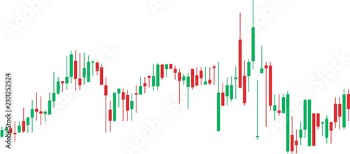 Canvastavla Stock market graph shows fluctuating trend with red and green bars indicating lo