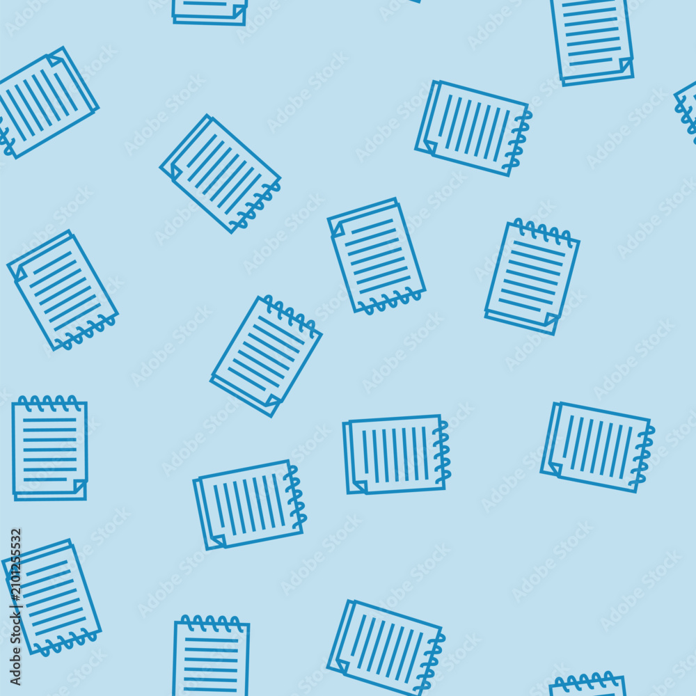 Fototapeta premium spiral notepad list vector line seamless pattern spiral notepad list sign illustration