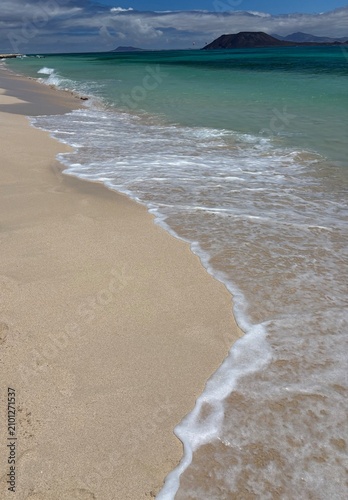 waves on the beach in Fuerteventura