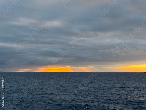 sunset over the sea