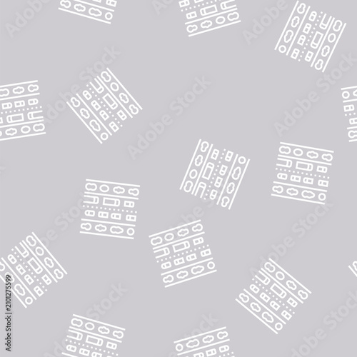 Konstfotografi avenue city vector line seamless pattern avenue city sign illustration