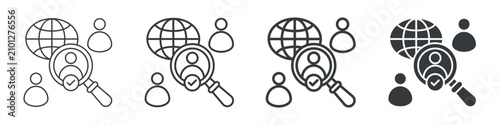 Foto Ethnography Different Icon Set Simple Style Collection