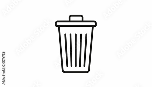 Canvastavla Simple Trash Can Icon Design.