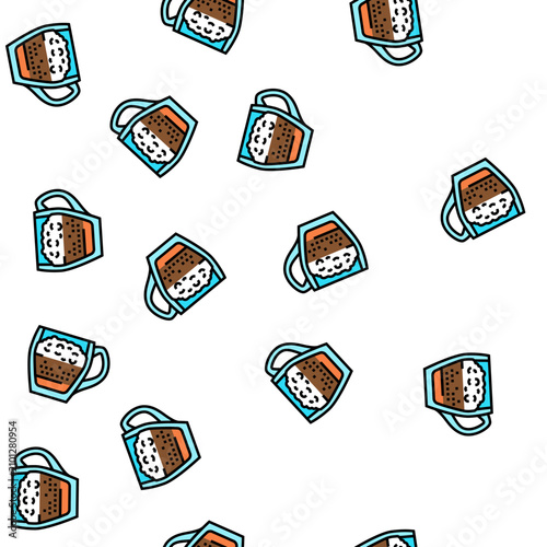 Photos raf coffee vector seamless pattern raf coffee sign illustration