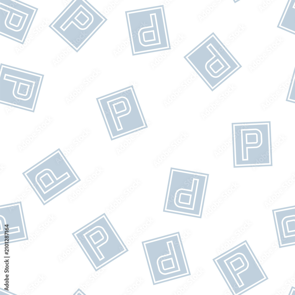 Fototapeta premium parking sign vector glyph seamless pattern parking sign sign illustration