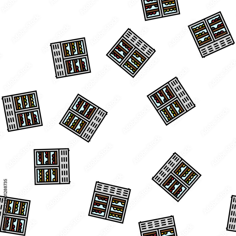 Obraz premium wine refrigerator vector seamless pattern wine refrigerator sign illustration