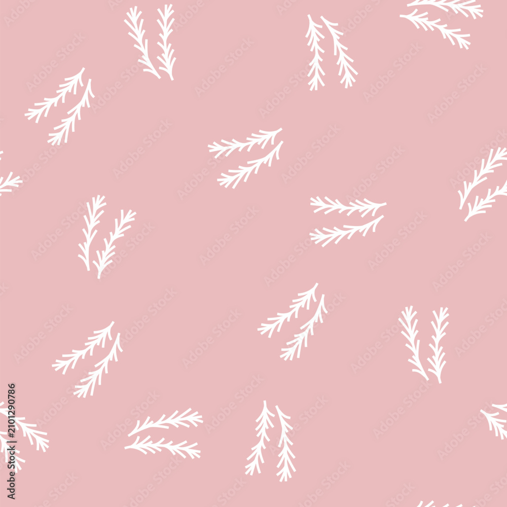 Fototapeta premium rosemary spice aromatherapy vector line seamless pattern rosemary spice aromatherapy sign illustration