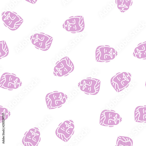 Quadro su tela van duke beard hair style vector glyph seamless pattern van duke beard hair styl