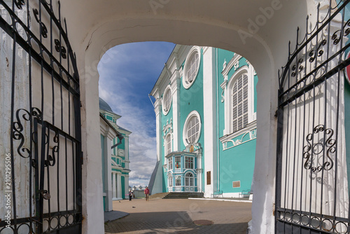 Building of Assumption Cathedral in Smolensk, Russia. Orthodox temple
