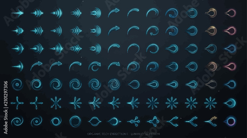 Schilderij op canvas Communication icons in various modes displayed on a screen