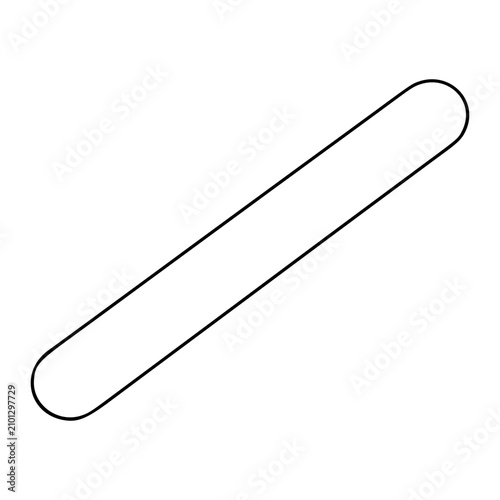 Tableau sur toile Minimalist vector icon of tongue depressor medical tool in clean line art style
