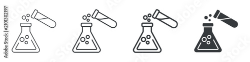 Tableau sur toile Experiment Different Icon Set Simple Style Collection