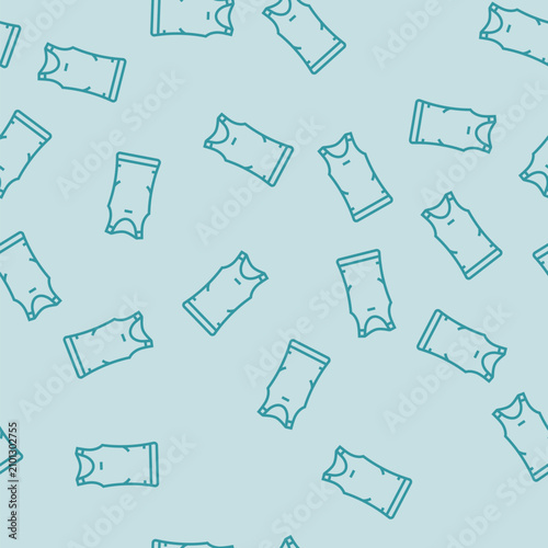 Cuadro en lienzo tank top clothing vector line seamless pattern tank top clothing sign illustrati