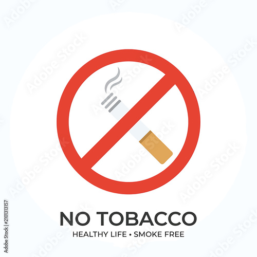 Photos No Tobacco Smoke Free Symbol Sign.