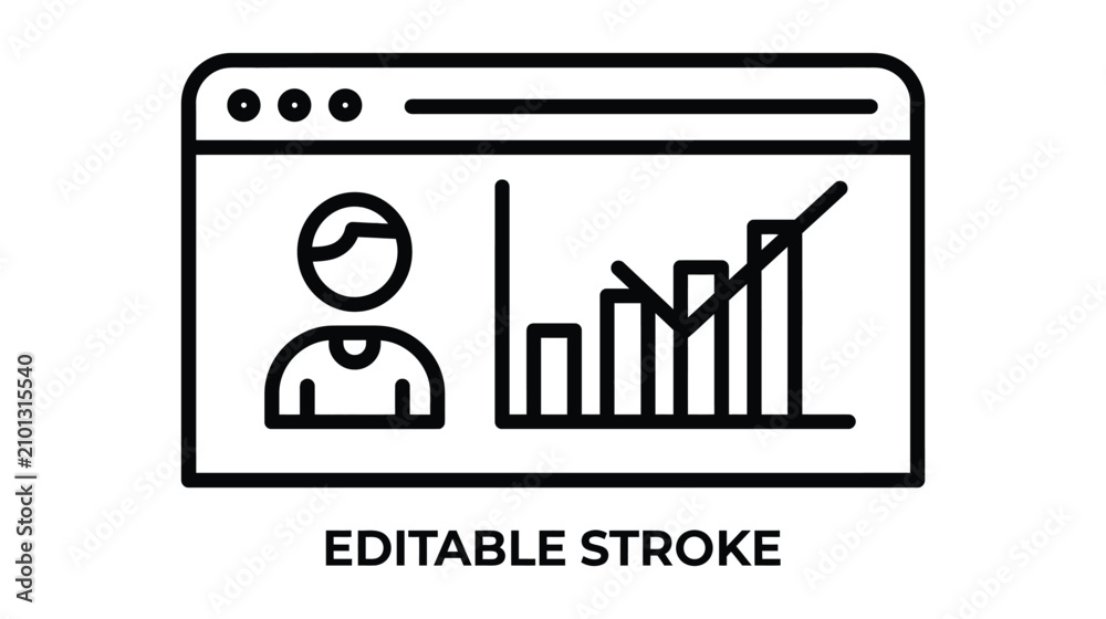 Fototapeta premium Chart icon vector representation for business data analytics