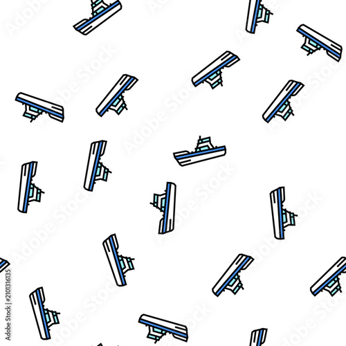 Quadro em tela game boat vector seamless pattern game boat sign illustration