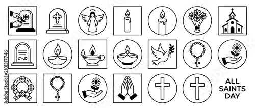 Konstfotografi All Saints Day Icons: Remembrance, Faith, and Spirituality Collection