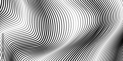 Obraz na plátně Halftone line gradient texture