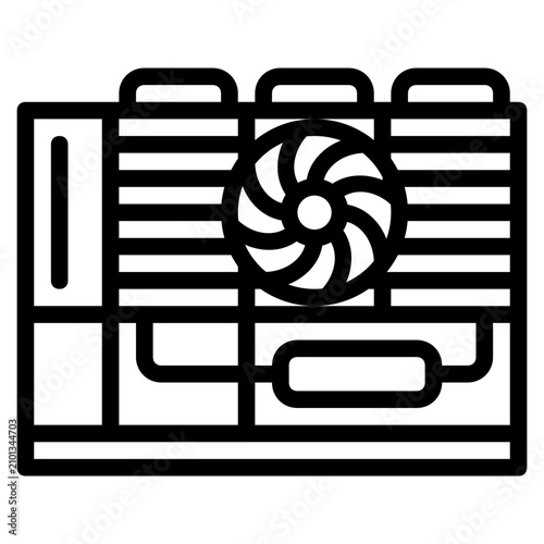 water chiller icon line logo